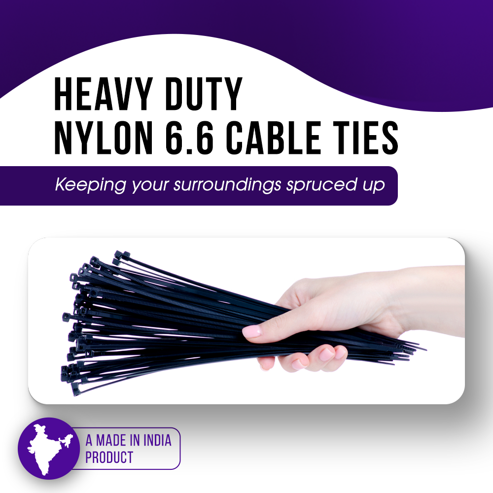 8" extra heavy-duty cable zip ties