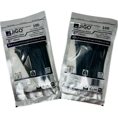 6" heavy-duty cable zip ties